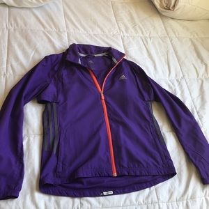 Purple vintage Adidas jacket w/ removable sleeves